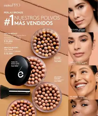 Ésika PERLAS BRONZE Polvos faciales en perias efecto bronceado 20 g771 oz. oferta