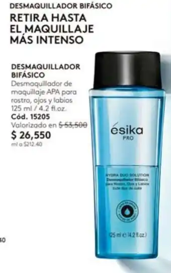 Ésika Desmaquillador de maquillaje APA para rostro, ojos y labios 125 ml / 4.2 fl.oz. Cód. 15205 oferta