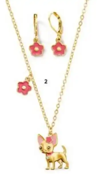 Ésika ESTUCHE CHIHUAHUA PARTY (COLLAR + ARETES) de 40 cm. Aretes de 2.3 cm. Cód. 35153 oferta