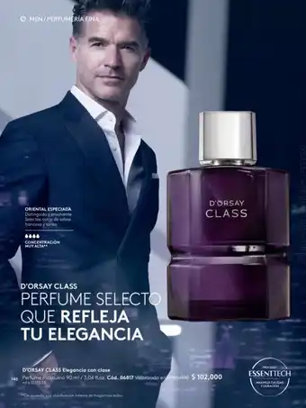 Ésika D'ORSAY CLASS Elegancia con clase 146 Perfume masculino 90 ml/3,04 fl.oz. Cód. 06817 oferta