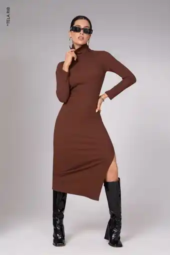 Pacífika Vestido largo café oferta