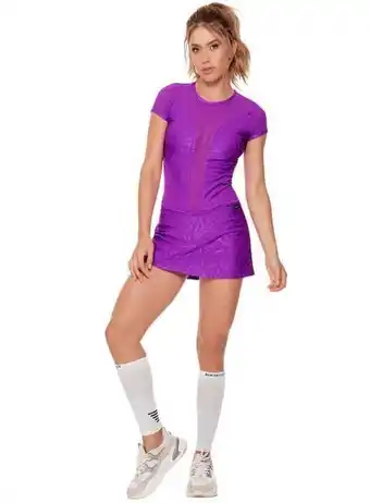 Vestido deportivo mujer jacquard con insertos tela semi - transparente y short interno talla única - ¡precio especial!