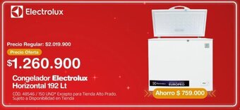 Makro Congelador Electrolux + Horizontal 192 Lt oferta