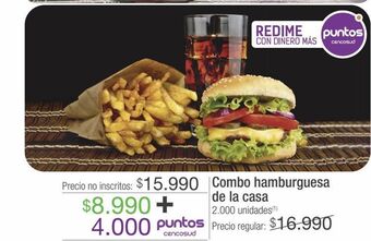 Jumbo Combo hamburguesa de la casa oferta