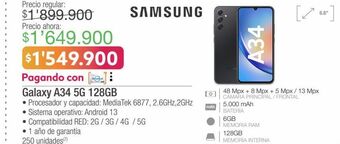 Jumbo Samsung galaxy a34 5g 128gb oferta