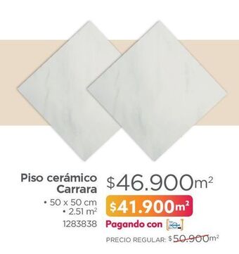 Easy Piso cerámico carrara m2 oferta