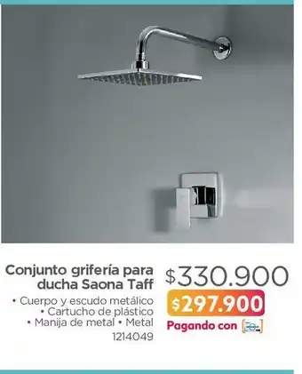 Easy Conjunto grifería para ducha saona taff oferta