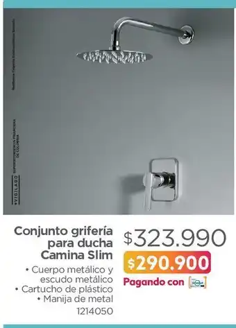 Easy Conjunto grifería para ducha camina slim oferta