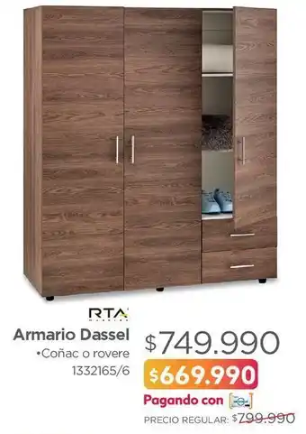 Easy Armario dassel •coñac o rovere oferta
