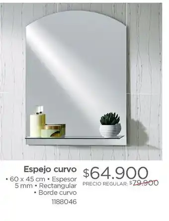 Easy Espejo curvo • 60 x 45 cm oferta