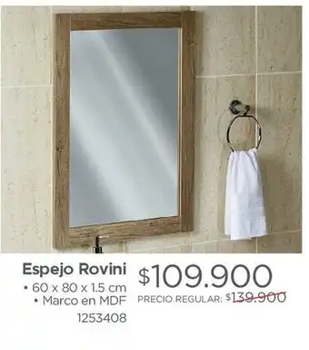 Easy Espejo rovini • 60 x 80 x 1.5 cm oferta
