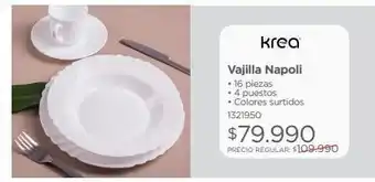 Easy Vajilla napoli krea oferta