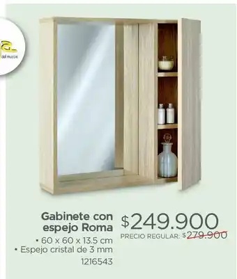 Easy Gabinete con espejo roma • 60 x 60 x 13.5 cm oferta