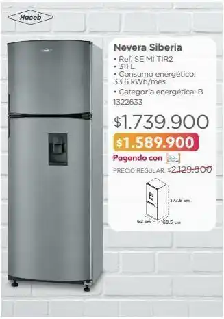 Easy Nevera siberia 311l oferta