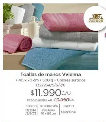Easy Toallas de manos vvienna • 40 x 70 cm • 500 g oferta