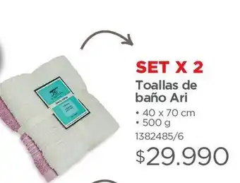 Easy Set x 2 toallas de baño ari oferta