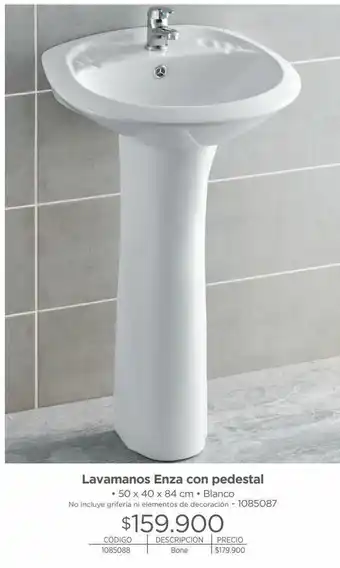 Easy Lavamanos enza con pedestal oferta