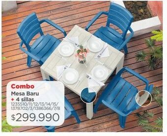 Easy Combo mesa baru + 4 sillas oferta