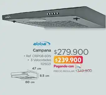 Easy Abba campana • ref. crip08-60n oferta