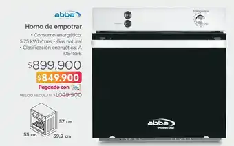 Easy Abba horno de empotrar oferta