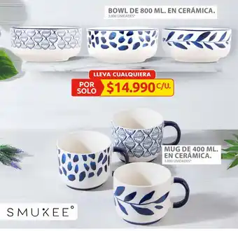 Ara BOWL DE 800 ML. / MUG DE 400 ML. EN CERÁMICA oferta