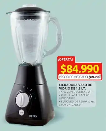 Ara LICUADORA VASO DE VIDRIO DE 1.5 LT. oferta