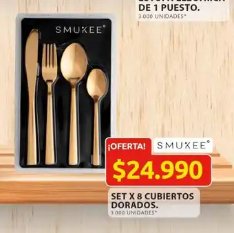 Ara SET X 8 CUBIERTOS DORADOS oferta