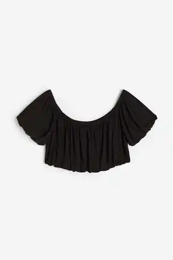 H&M Blusa cropped drapeada oferta