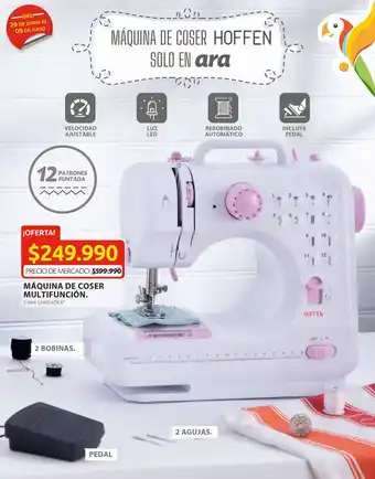 Ara MÁQUINA DE COSER MULTIFUNCIÓN oferta