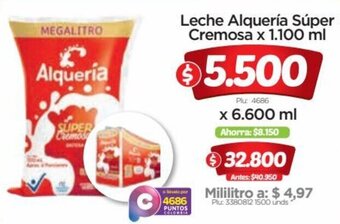 Surtimax Leche Alquería Súper Cremosa x 1.100 ml oferta