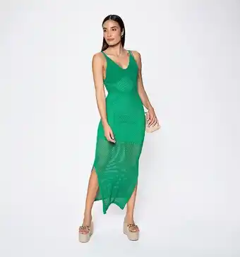 Studio F Vestido tiras tejido con abertura en cos oferta