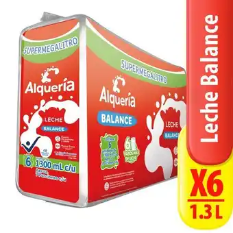 Superdroguería Olímpica Leche alqueria balance 1300ml x6un oferta