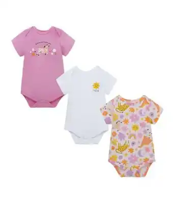 Offcorss Set x3 body de manga corta para recién nacida niña oferta