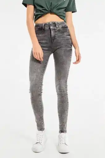 Koaj Jean push up tiro alto gris sin rotos oferta