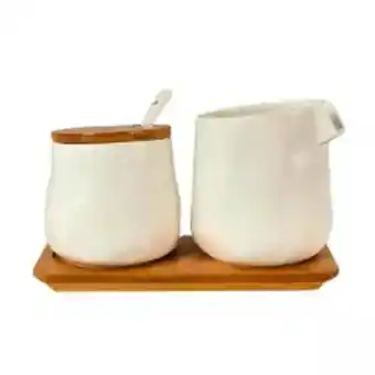 Home Sentry Azucarera y cremera concepts 250ml blanco en porcelana y bambu 086-545989 oferta