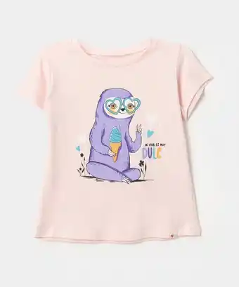 Polito Camiseta manga corta para bebé niña en licra color rosado oferta