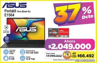 Alkomprar ASUS Portátil Vivo Book Go E1504 oferta