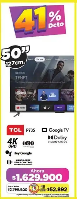Alkomprar TCL P735 50" oferta