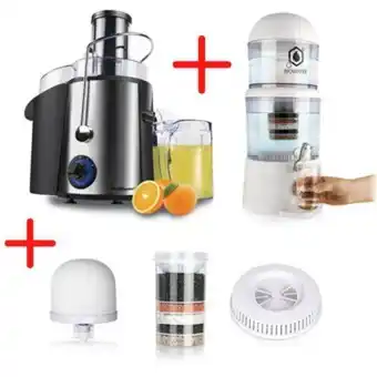 Linio Combo: extractor de jugos + purificador de agua + kit 3 repuestos oferta