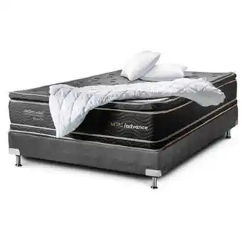 Linio Colchón con base king vital advance negro intermedio oferta