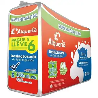 Olímpica Leche uht alquería deslactosada 1,3 lt 6x5 oferta oferta