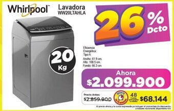 Alkomprar Whirlpool Lavadora WW20LTAHLA oferta