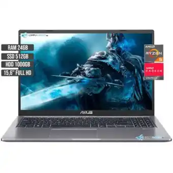 Linio Portatil asus amd ryzen 5 3500u ssd 512 + hdd 1tb ram 24gb fhd 15.6 oferta