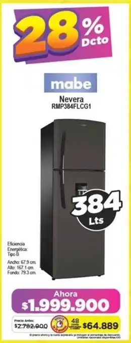 Alkomprar mabe Nevera RMP384FLCG1 oferta