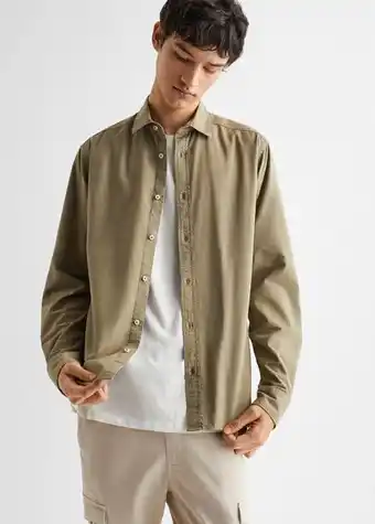 Mango Camisa básica algodón oferta