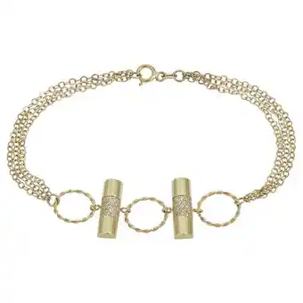 Kevin's Joyeros Pulsera en oro amarillo de 18 kilates, con zircones, 18.50 cm. de largo, 1.50 mm. de ancho oferta
