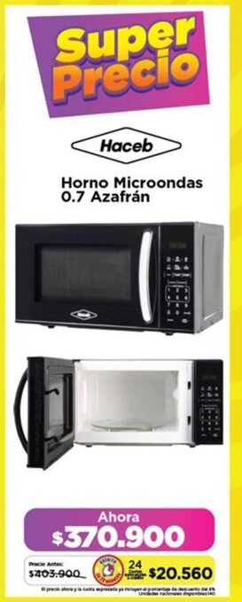 Alkomprar Haceb Horno Microondas 0.7 Azafrán oferta