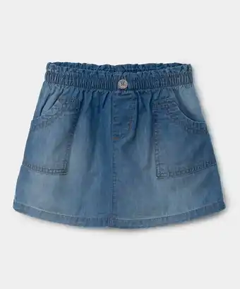 Polito Minifalda para bebé niña en denim color índigo oferta