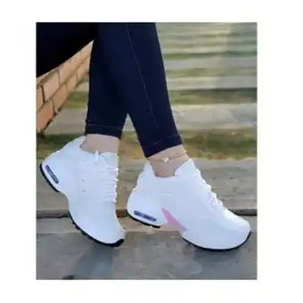 Linio Tenis bolicheros deportivos dama blanco rosa cómodos de moda oferta