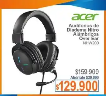 Alkosto acer Audifonos de Diadema Nitro Alámbricos Over Ear NHW200 oferta